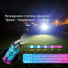 BORUIT V8 Голубой/Фиолетовый фонарь ручной