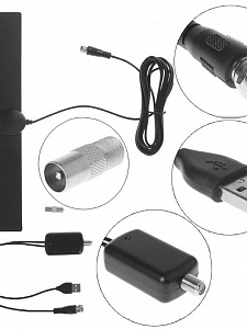 Антенна комнатная для цифрового ТВ с усилителем Орбита OT-ANT10