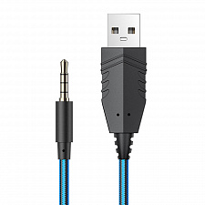 HOCO W102 Красные наушники для ПК (3.5 мм/USB)