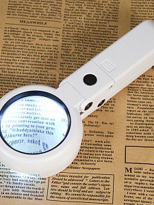 Лупа ручная, лупа настольная увеличительная с подсветкой Орбита OT-INL18