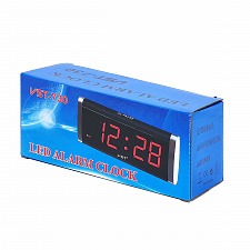 Часы электронные настольные от сети с будильником VST 730-1 Красные