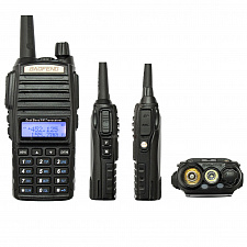 Рация Baofeng UV-82 5W с гарнитурой черная
