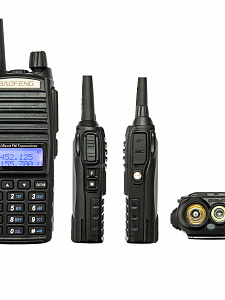 Рация Baofeng UV-82 5W с гарнитурой черная