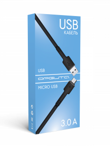 Орбита OT-SMM56 Черный кабель USB 3A (microUSB) 1м