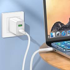 HOCO X97 Белый кабель PD60W (TYPE-C-TYPE-C) 1м