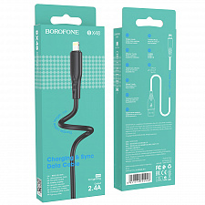 BOROFONE BX48 Черный кабель USB 2.4A (iOS Lighting) 1м
