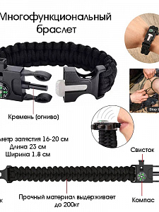 Набор для выживания туристический 16 в 1 Патриот PT-TRS07