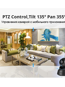 Видеоняня, камера видеонаблюдения wifi беспроводная 2 Mp Орбита OT-VNI21 Черная