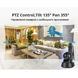 Видеоняня, камера видеонаблюдения wifi беспроводная 2 Mp Орбита OT-VNI21 Черная