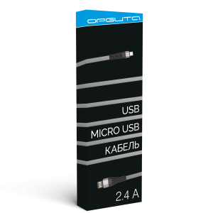 Орбита OT-SMM58 Серый кабель USB 2.4A (microUSB) 1м