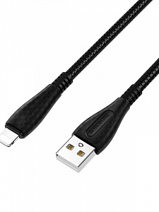 BOROFONE BX38 Черный кабель USB 2.4A (iOS Lighting) 1м