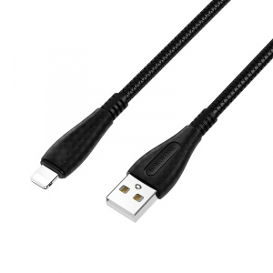 BOROFONE BX38 Черный кабель USB 2.4A (iOS Lighting) 1м