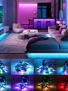 Огонек OG-LDL40 LED набор лента RGB 2*5м (2812,IP20,блок,пульт)