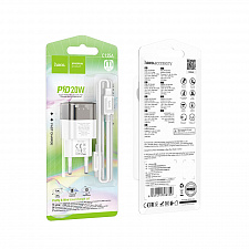 HOCO C125A Черный ЗУ с TYPE-C + кабель IOS Lighting (PD20W, 3000mA)
