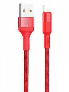 HOCO X26 Красный кабель USB 2A (iOS Lighting) 1м