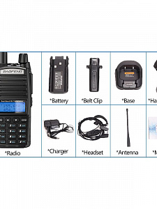 Рация Baofeng UV-82 5W с гарнитурой черная