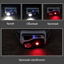 Патриот PT-FLG40 фонарь налобный (2L, аккум, дат.движ)