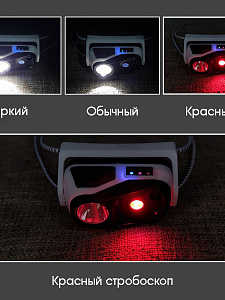 Патриот PT-FLG40 фонарь налобный (2L, аккум, дат.движ)