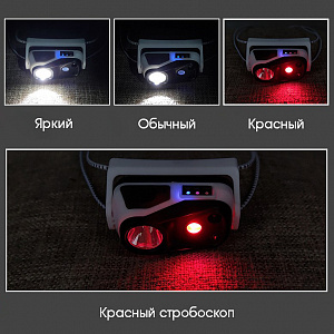 Патриот PT-FLG40 фонарь налобный (2L, аккум, дат.движ)