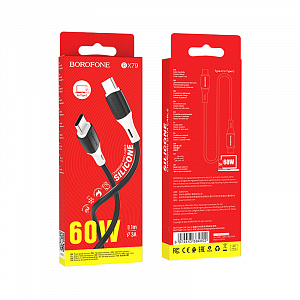 BOROFONE BX79 Черный кабель PD60W (TYPE-C-TYPE-C) 1м