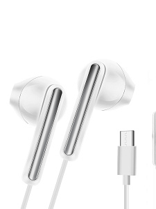 Наушники проводные гарнитура Type-C с микрофоном Орбита OT-ERG60 Белые