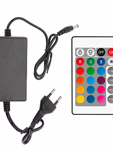 Светодиодная лента Неоновая 5м с адаптером питания IP65 Огонёк OG-LDL47 RGB