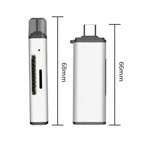 Картридер универсальный, переходник Type-C, USB для карт памяти MICRO SD, SD Орбита OT-PCR14