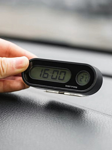 Часы автомобильные электронные с термометром Орбита OT-CLC06