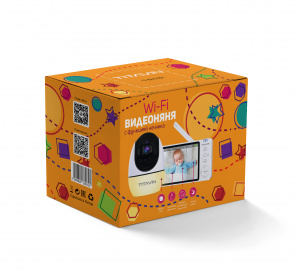 Видеоняня с монитором, камера видеонаблюдения wifi беспроводная 2 Mp TITAVIN TI-BHC001