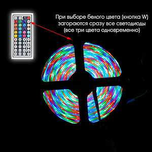 Светодиодная лента комплект с пультом 3м IP20 Огонек OG-LDL13