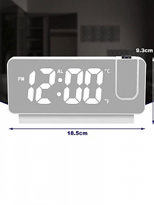 Часы настольные электронные от сети с проекцией красной Орбита OT-CLT08 Белые