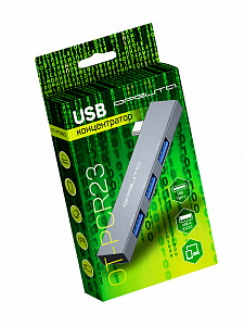 Орбита OT-PCR23 Серебро концентратор USB 2.0/3.0 (3*USB)
