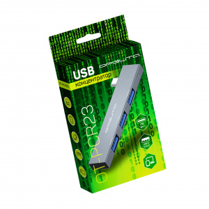 Орбита OT-PCR23 Серебро концентратор USB 2.0/3.0 (3*USB)