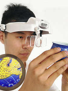 Лупа очки налобная увеличительная с подсветкой Орбита OT-INL64