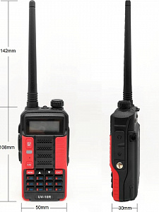 Рация Baofeng UV-10R 10W с гарнитурой черная