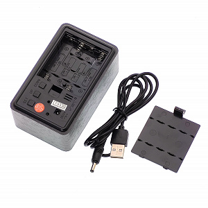 VST 863-1 Красные часы настольные (ЧЁРНЫЕ)(без блока)