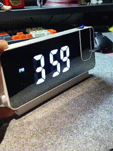 Часы настольные электронные от сети с проекцией красной Орбита OT-CLT08 Белые