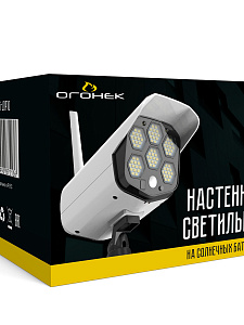 Прожектор Муляж камеры видеонаблюдения с датчиком движения на солнечной батарее Огонёк OG-LDP09