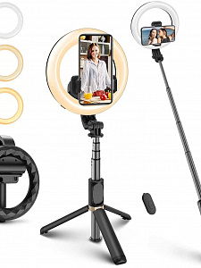 Орбита OT-SMH18 палка для селфи, трипод (194-798мм, пульт Bluetooth, LED)