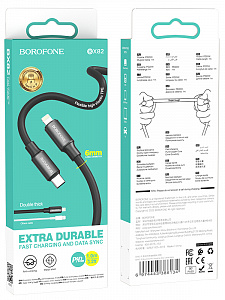 BOROFONE BX82 Черный кабель PD20W (iOS Lighting-TYPE-C) 1м