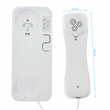 Трубка домофона белая для координатного домофона VIZIT (Визит), Metacom (Метаком), CYFRAL (Цифрал), с отключением звука Орбита OT-VNS09