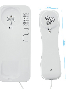 Трубка домофона белая для координатного домофона VIZIT (Визит), Metacom (Метаком), CYFRAL (Цифрал), с отключением звука Орбита OT-VNS09