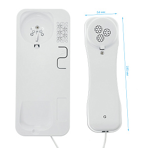 Трубка домофона белая для координатного домофона VIZIT (Визит), Metacom (Метаком), CYFRAL (Цифрал), с отключением звука Орбита OT-VNS09