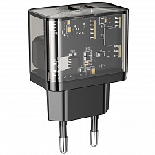 HOCO N34 Черный ЗУ с TYPE-C/USB (PD20W+QC3.0, 3000mA)
