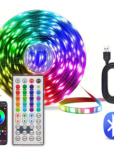 Светодиодная лента с USB контроллером Bluetooth 5 метров Огонёк OG-LDL52