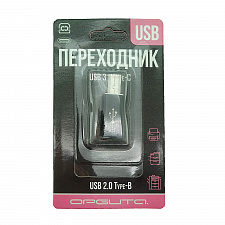 Орбита OT-PCC31 переходник (штекер USB-В 2.0 - гнездо TYPE-C)