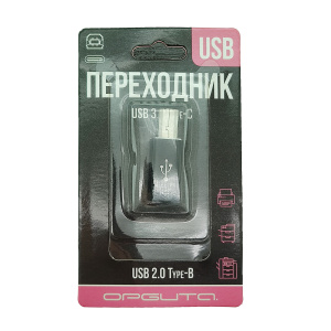 Орбита OT-PCC31 переходник (штекер USB-В 2.0 - гнездо TYPE-C)