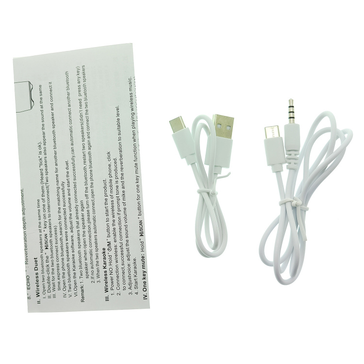 WSTER WS-898 Черный микрофон беспроводной (Bluetooth, динамики, USB)