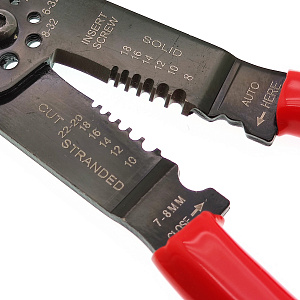 Стриппер клещи 3 в 1 для снятия изоляции и обжима клемм Патриот PT-INK08