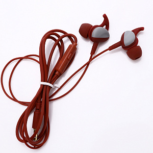 EZRA EP07 Красные наушники вакуум - гарнитура (3.5мм)